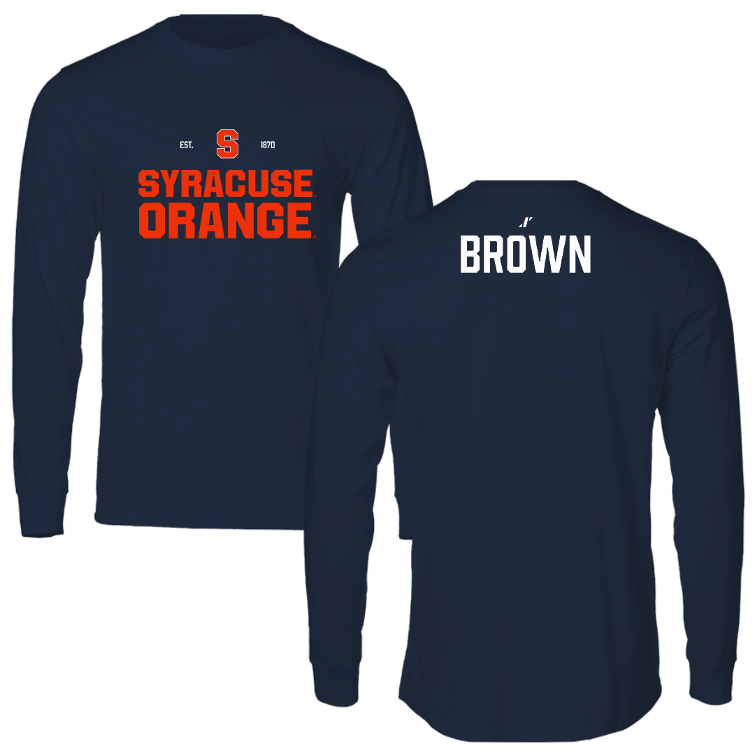 Syracuse University TF and XC Navy General Long Sleeve - Jamir Brown