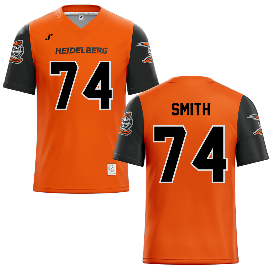 Heidelberg University Orange Football Jersey - #74 Mitchell Smith