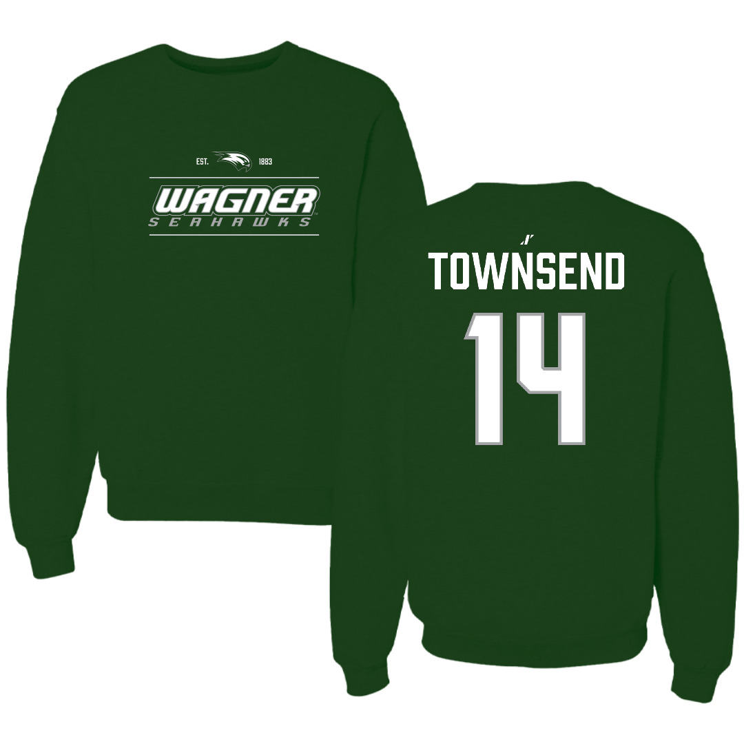 Wagner College Baseball Forest Green General Crewneck - #14 Gavin Townsend