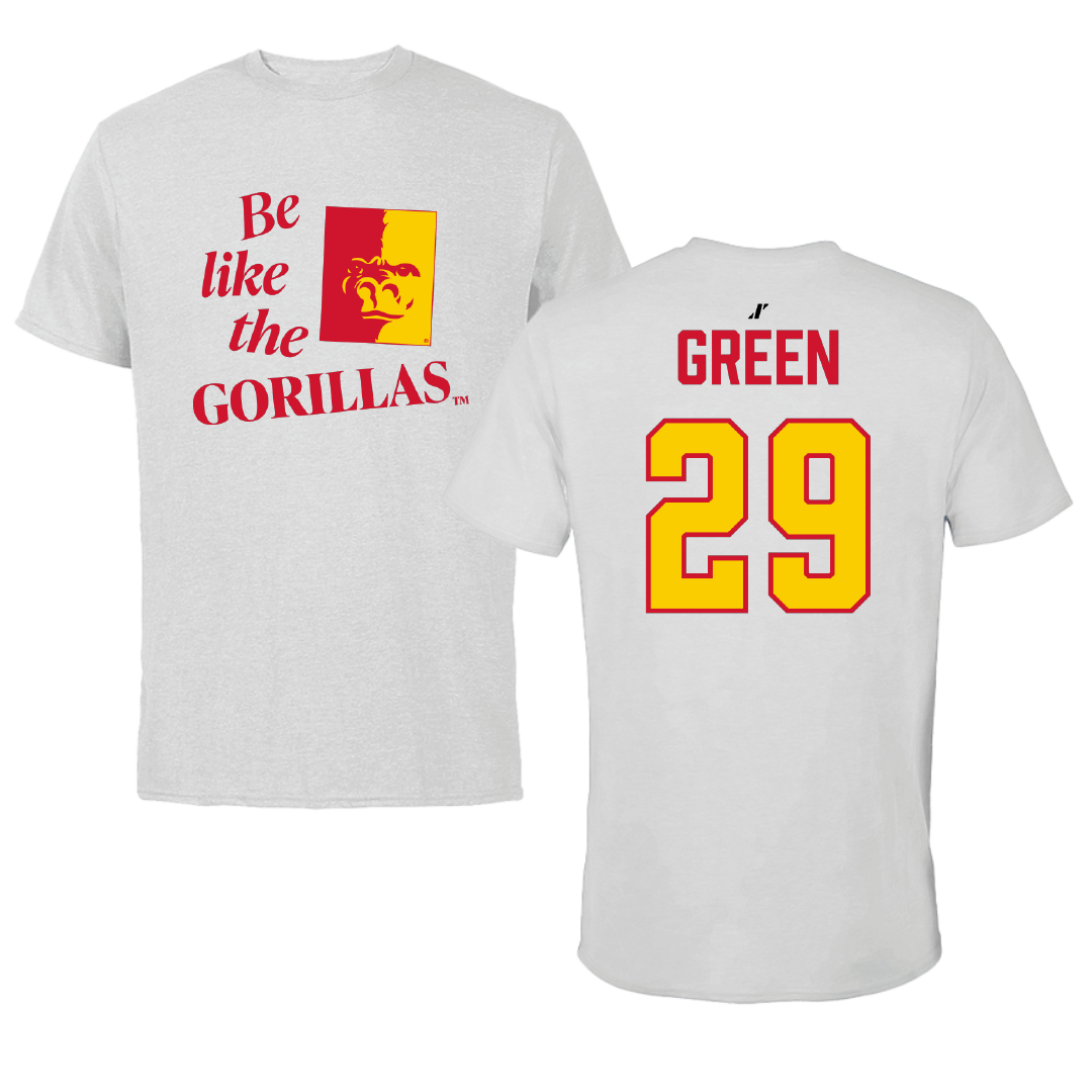Pittsburg State University Soccer (W) Light Gray Be Like Us Tee - #29 Hailey Green