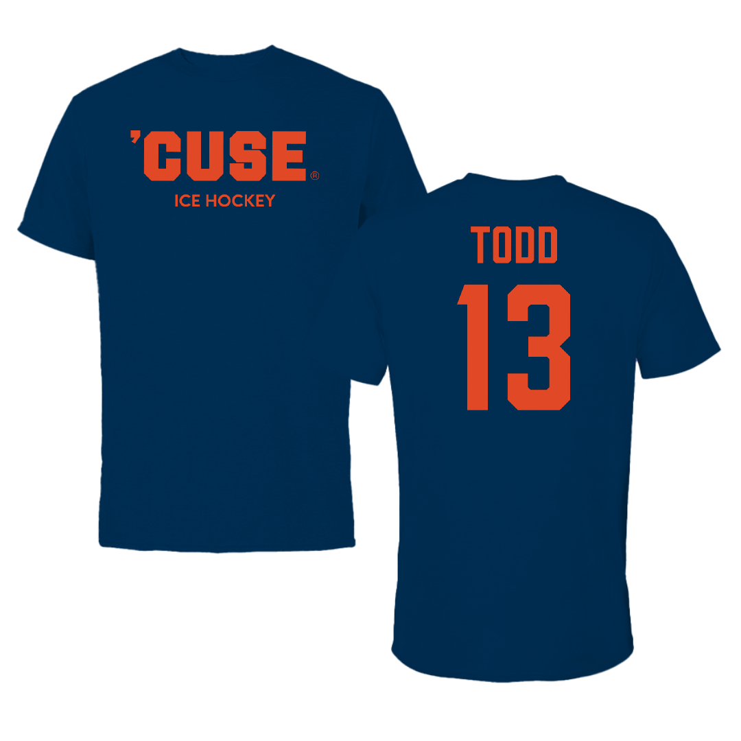 Syracuse University Ice Hockey (W) Navy Tee - #13 Mik Todd