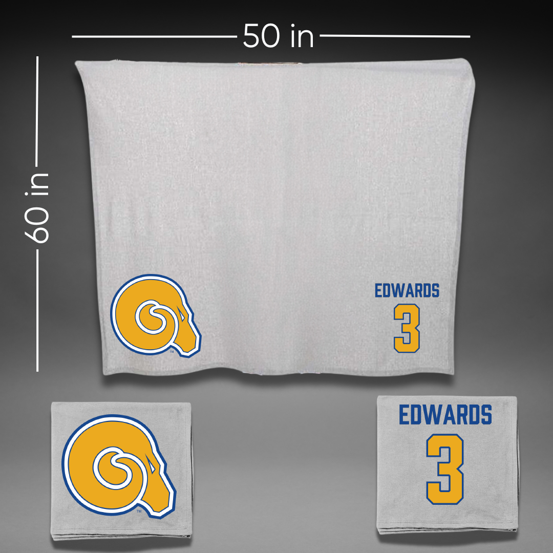 Albany State University Basketball (M) Gray Blanket - #3 Jeremiah Edwards