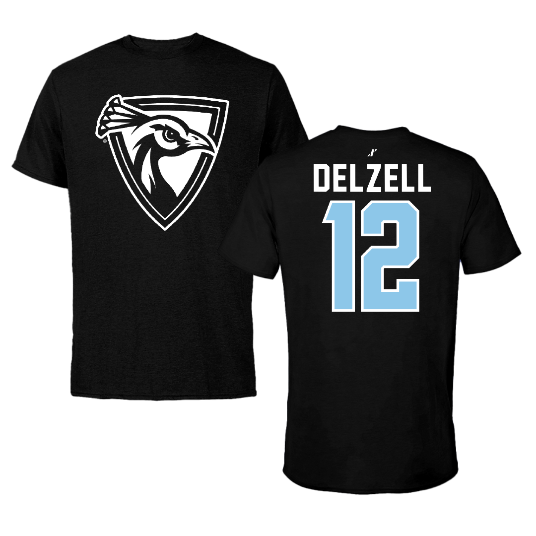 Upper Iowa University Basketball Black Performance Tee - #12 Caleb Delzell