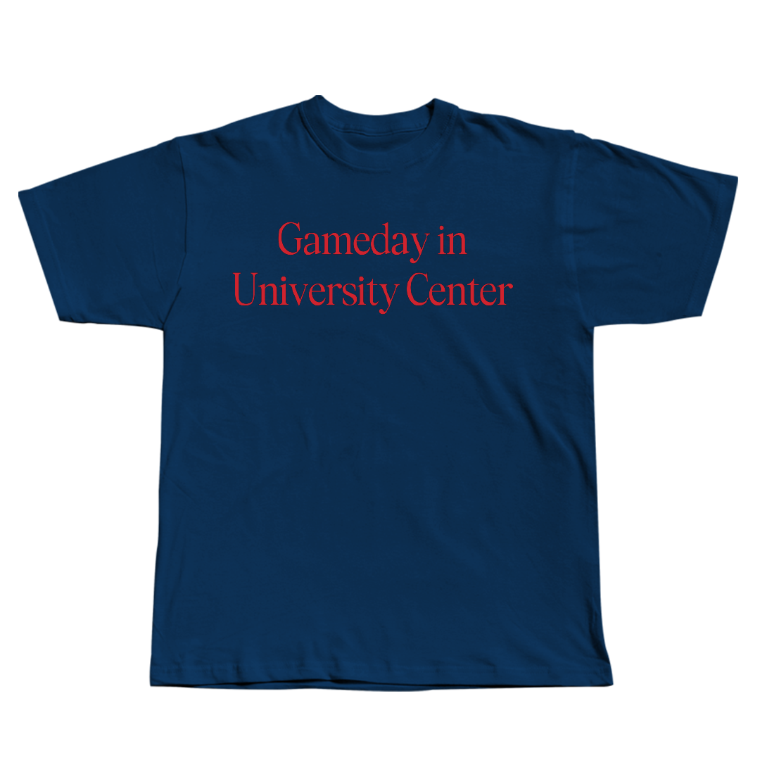 Saginaw Valley State University Baseball Navy Gameday Tee - #44 Ethan Scheib
