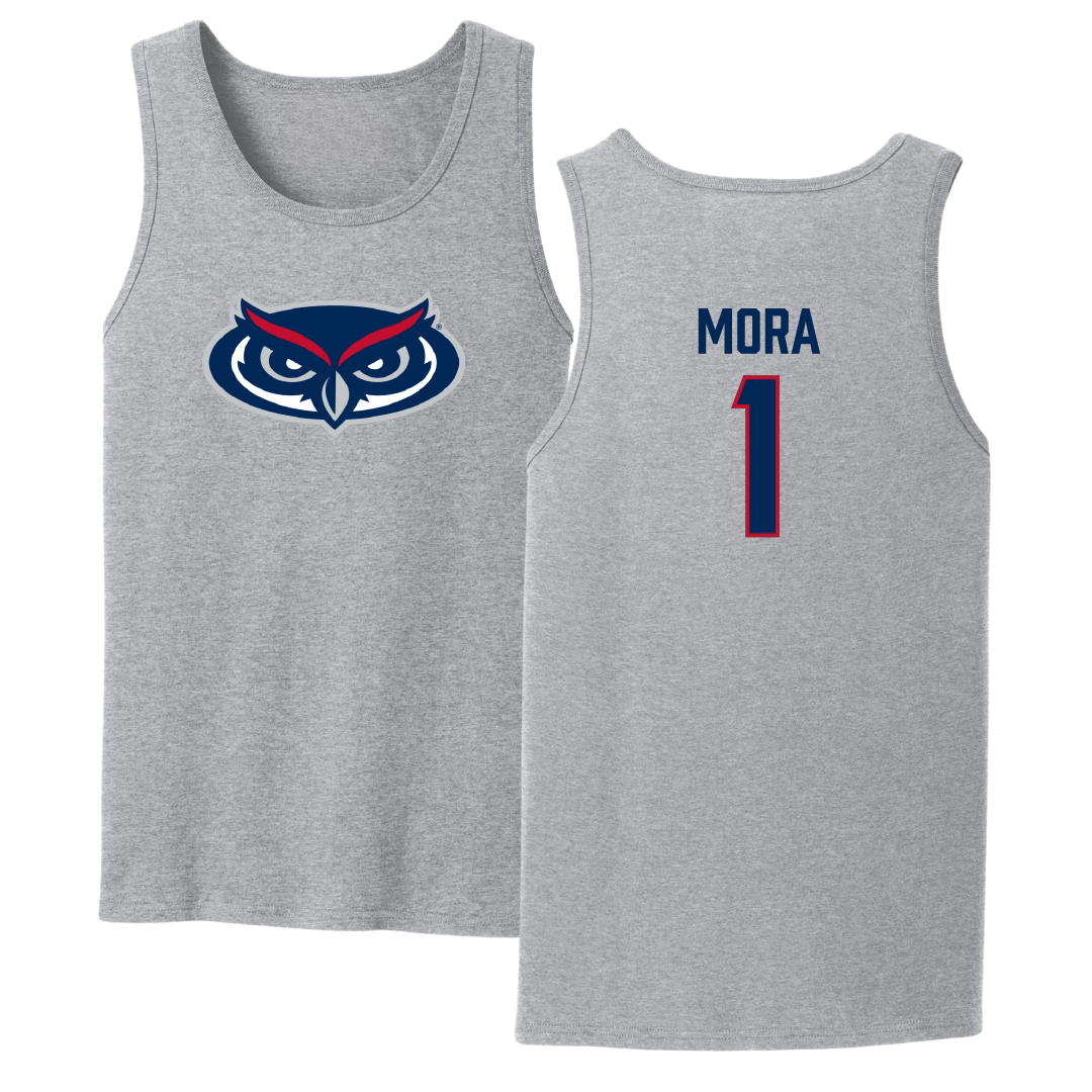 Florida Atlantic University Softball Sport Gray Tank Top - #1 Jesiana Mora