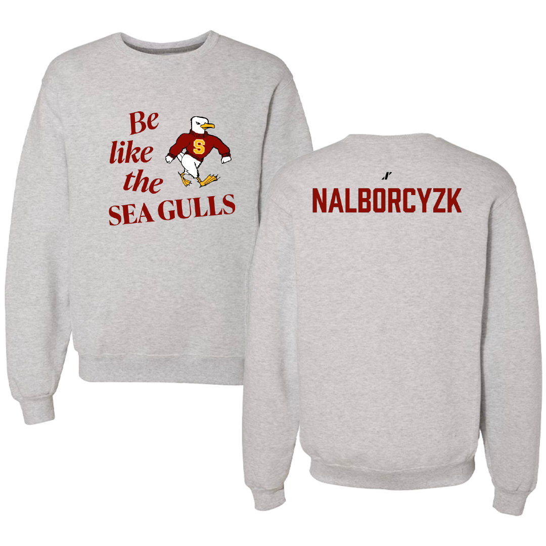 Salisbury University Cheer Light Gray Be Like Us Crewneck - Hailee Nalborcyzk