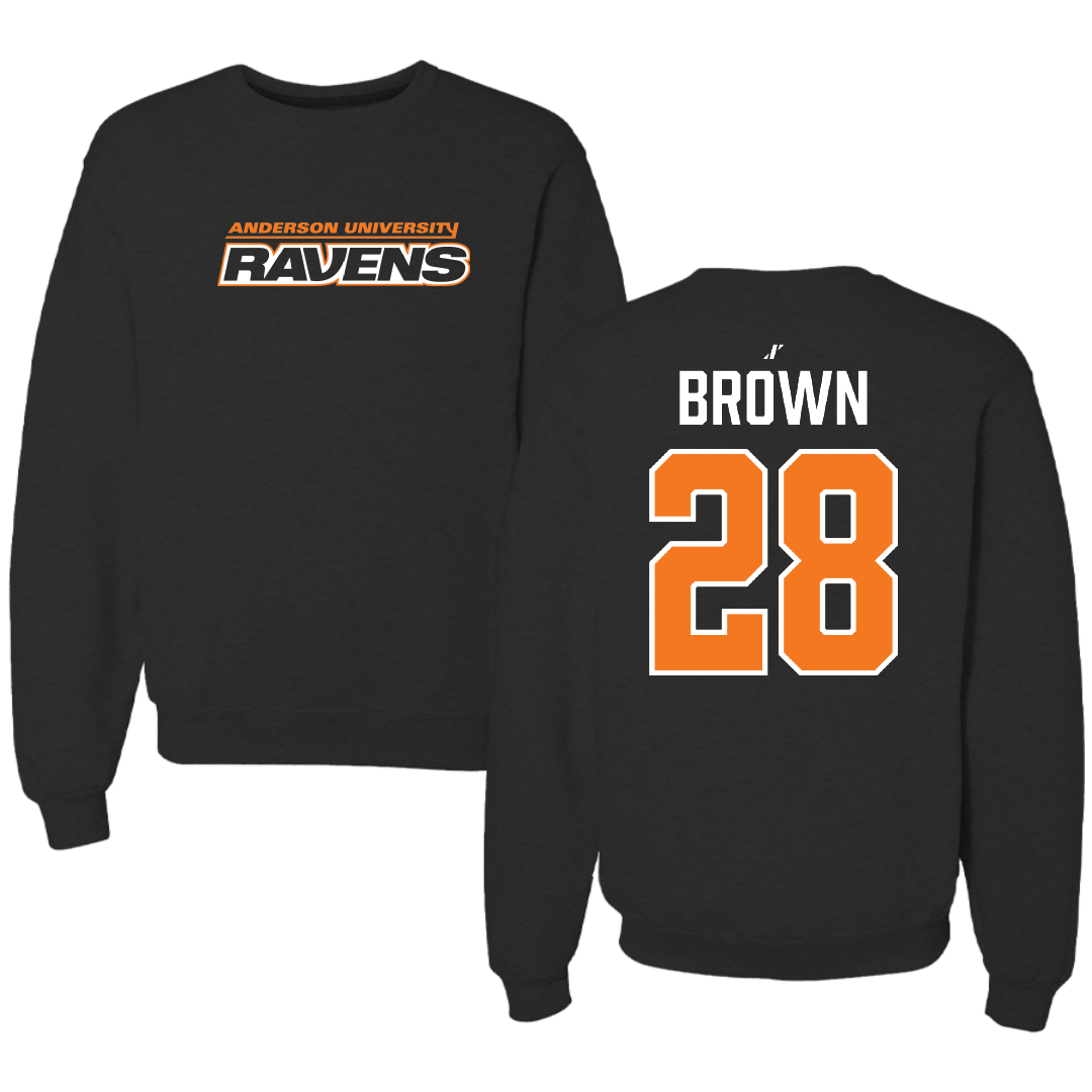 Anderson University (Indiana) Baseball Black Crewneck - #28 Ben Brown