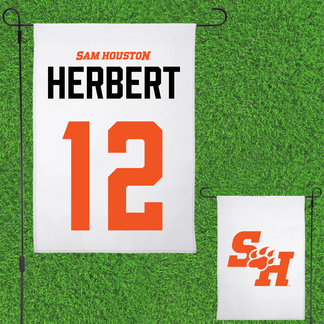 Sam Houston State University Soccer White Garden Flag - #12 Siera Herbert