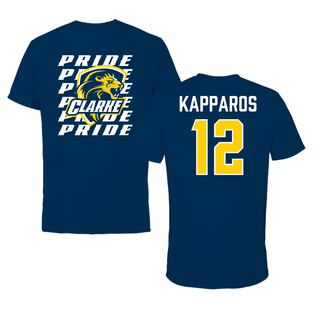 Clarke University Soccer (W) Navy General Tee - #12 Elena Kapparos