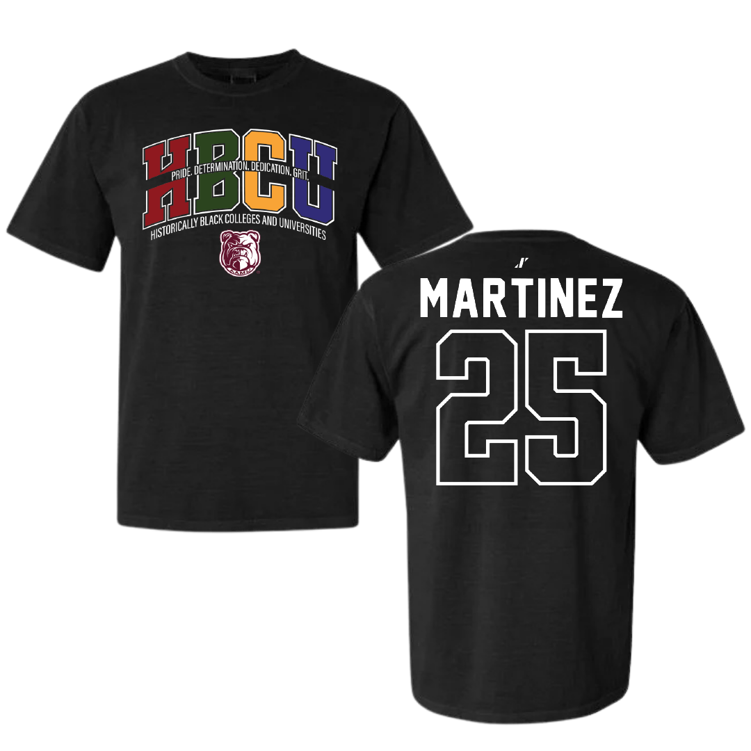 Alabama A&M University Volleyball Black HBCU Comfort Colors Tee - #25 Wendy Martinez