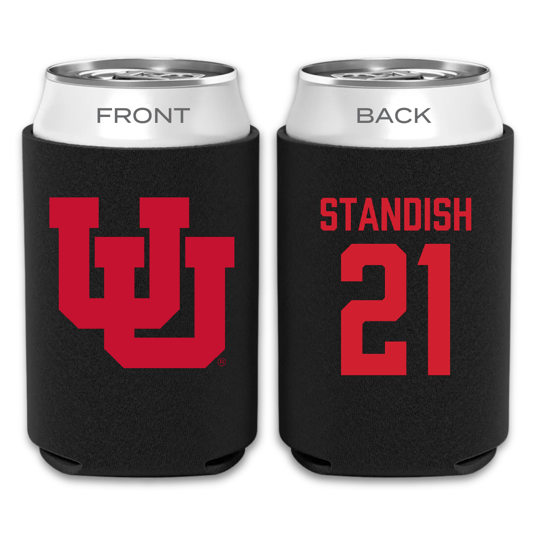University of Utah Soccer Black Can Cooler - #21 Kaela Standish