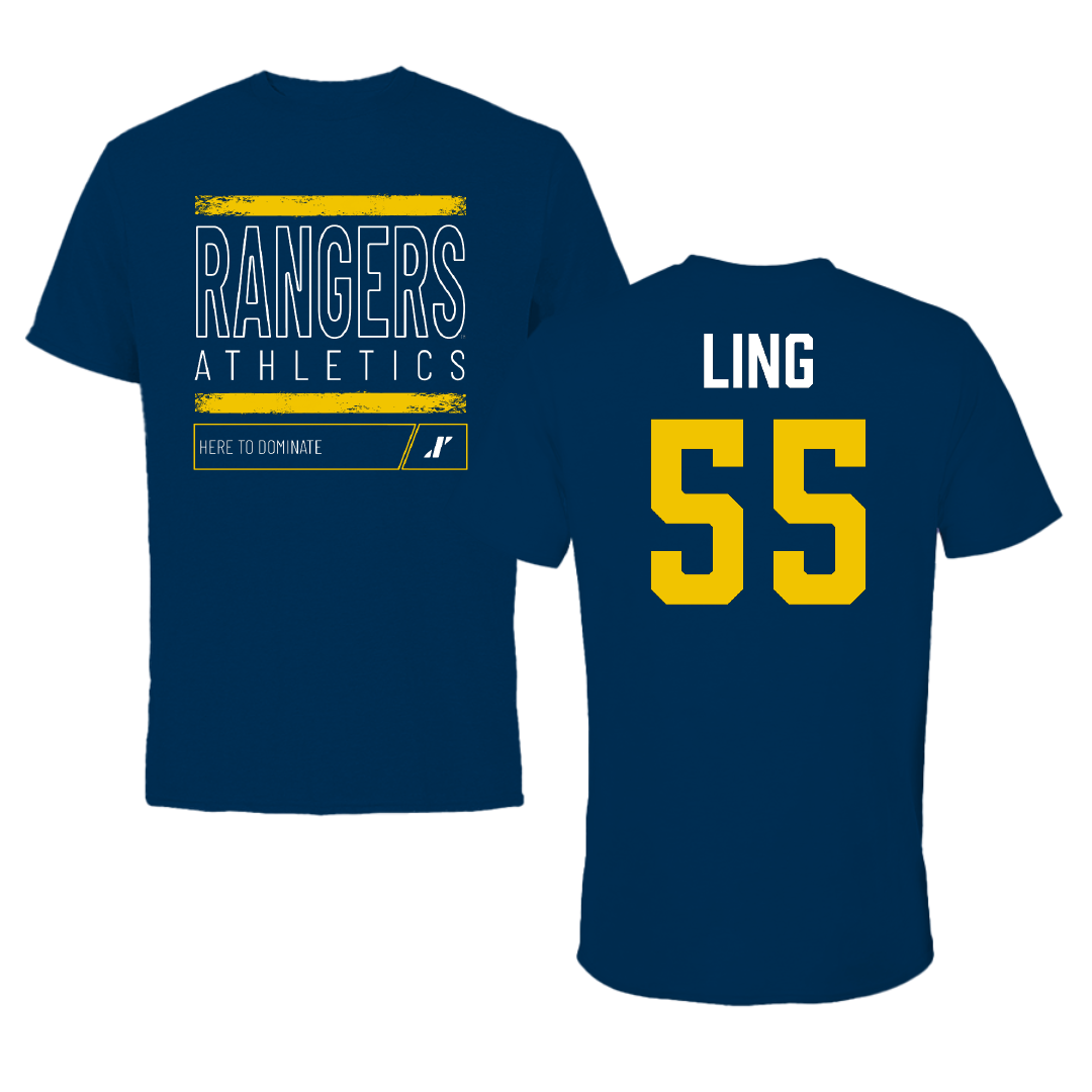 Regis University (Colorado) Baseball Navy Dominate Tee - #55 Nathan Ling