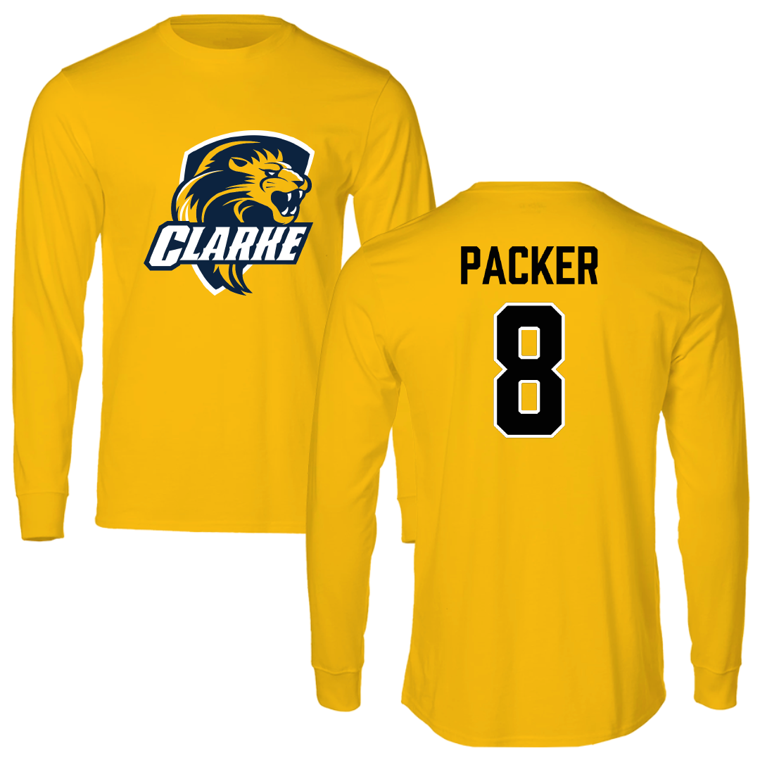 Clarke University Soccer (W) Gold Long Sleeve - #8 Hailey Packer