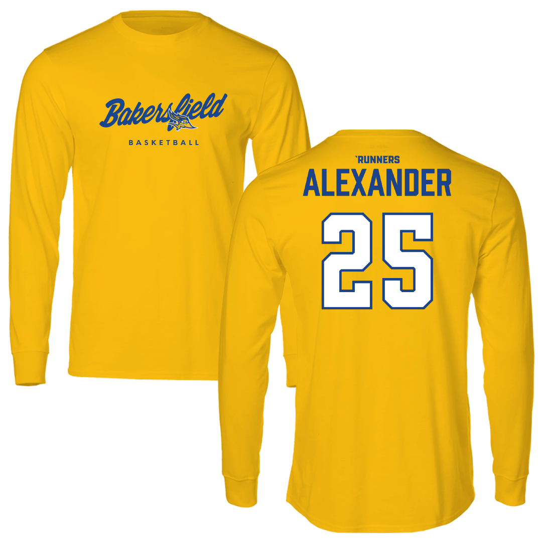 California State University-Bakersfield Basketball Gold Performance Long Sleeve - #25 Jaden Alexander
