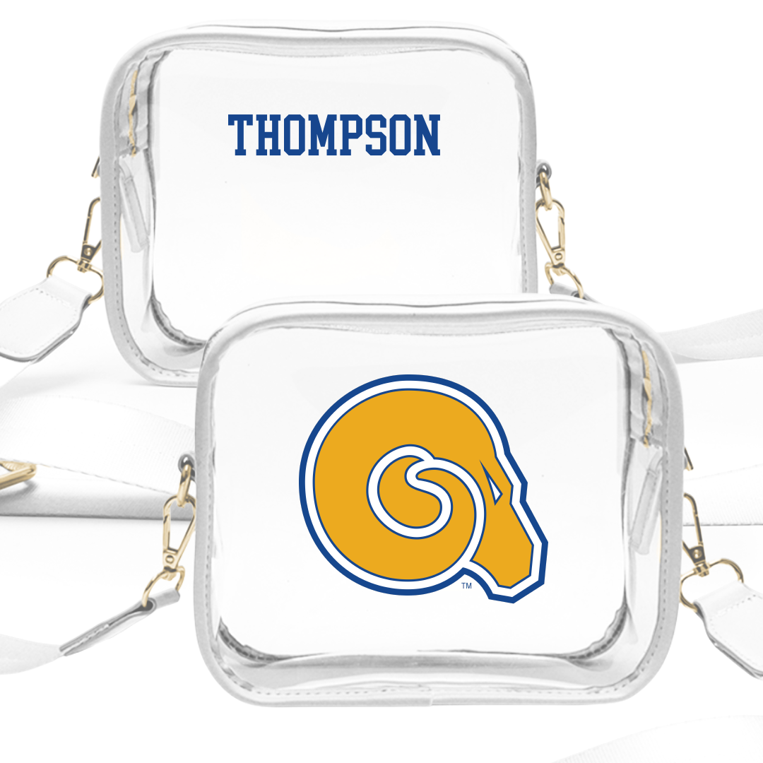 Albany State University TF and XC White Clear Stadium Bag - Faith Thompson