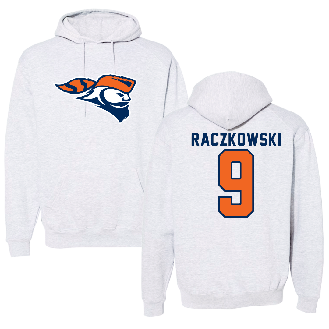 Carroll University Lacrosse Light Gray Hoodie - #9 Brady Raczkowski