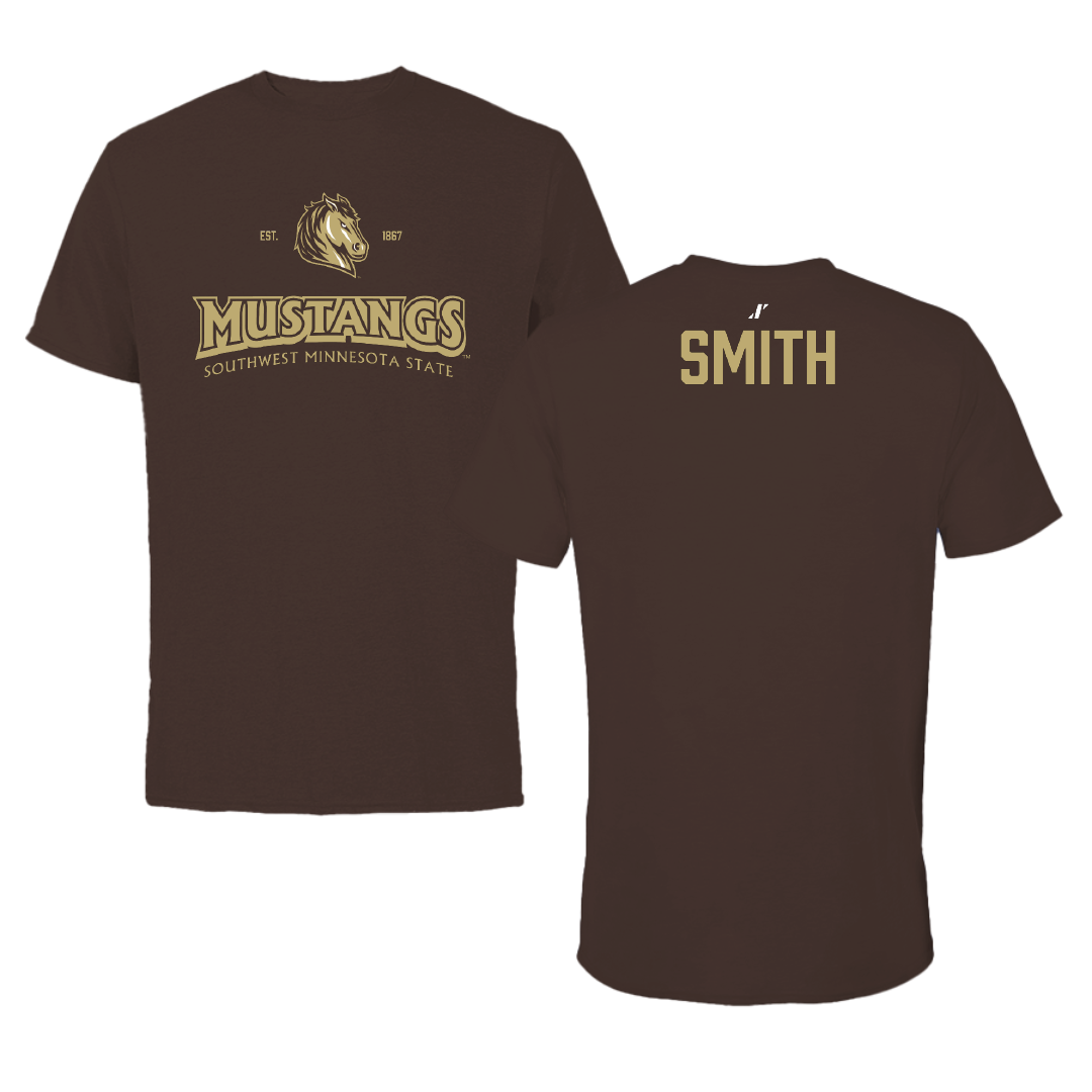 Southwest Minnesota State University Football Brown General Tee - Mickale Smith