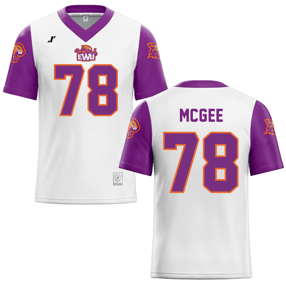 Edward Waters University White Football Jersey - #78 Christopher Mcgee