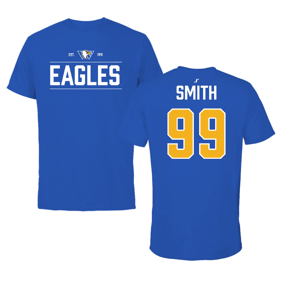 Williams Baptist University Soccer (M) Blue General Performance Tee - #99 Johnny Smith