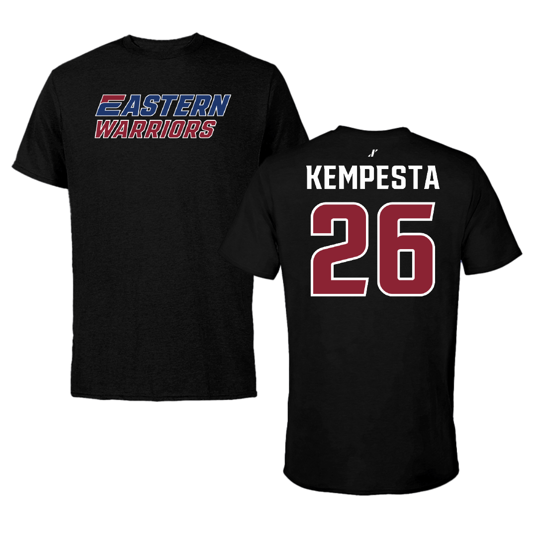 Eastern Connecticut State University Baseball Black Performance Tee - #26 Ayden Kempesta