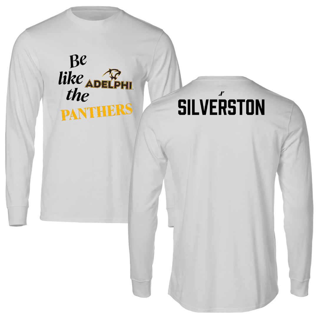 Adelphi University Tennis (M) Light Gray Be Like Us Performance Long Sleeve - Leo Silverston