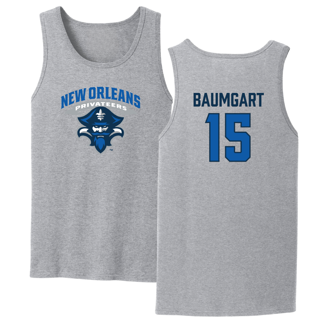 University of New Orleans Beach Volleyball Sport Gray Tank Top - #15 Serena Baumgart