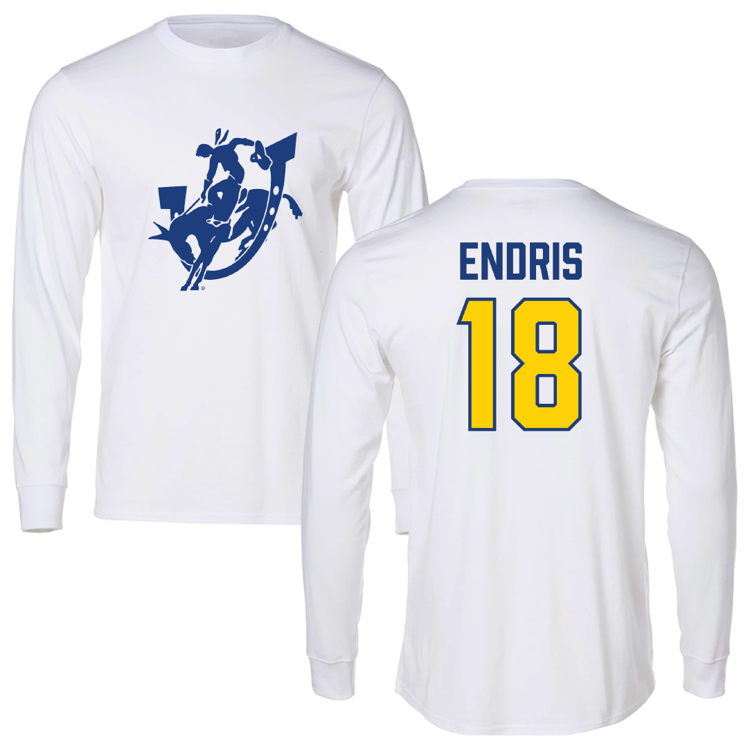 Southern Arkansas University Softball White Performance Long Sleeve - #18 Paris Endris
