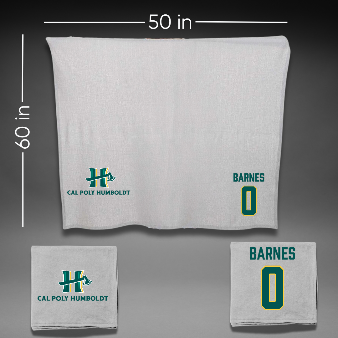 Cal Poly Humboldt Basketball (W) Gray Blanket - #0 Jada Barnes