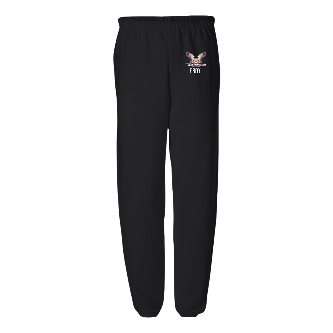 Westminster University (Utah) Lacrosse (M) Black Sweatpants - #33 Mason Fray