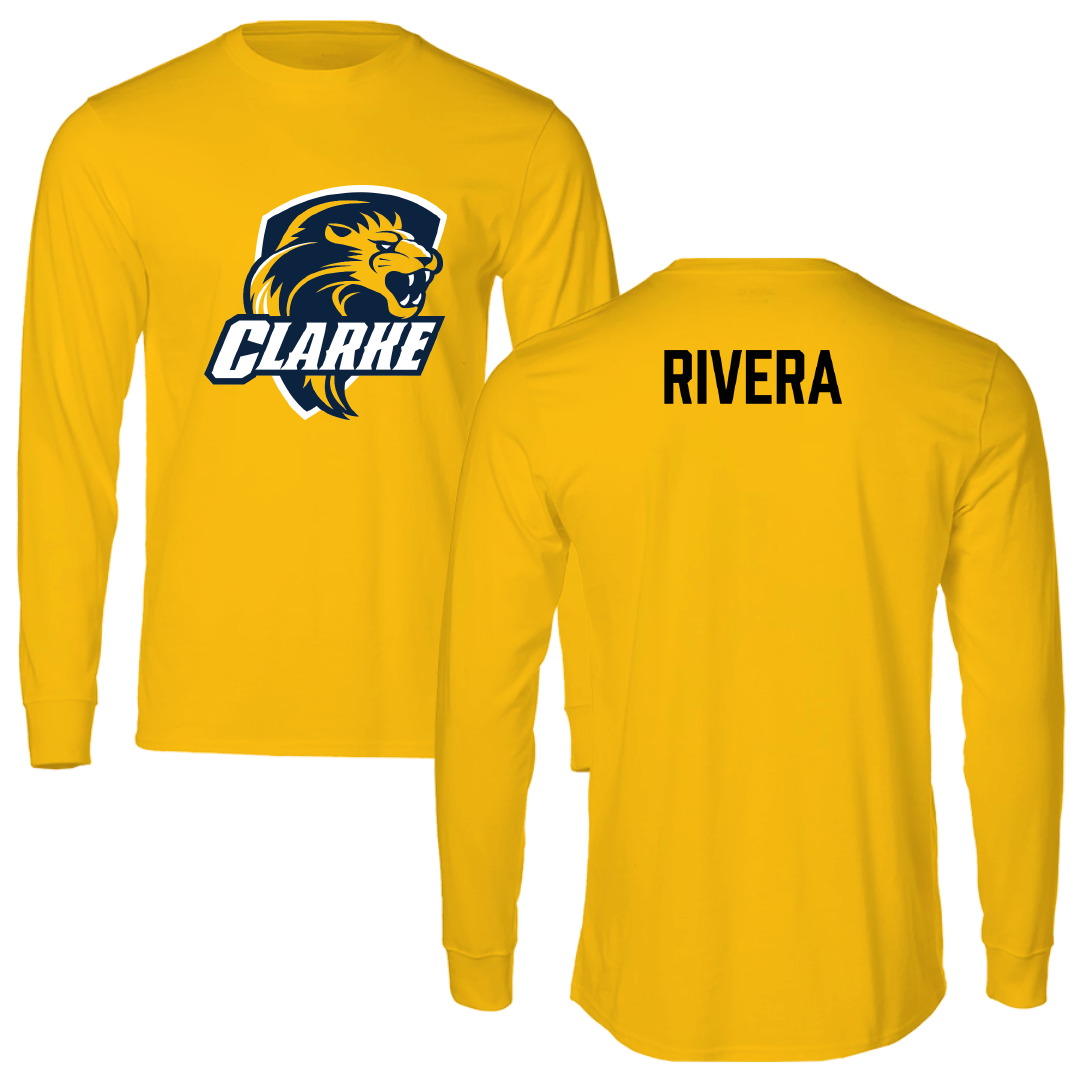 Clarke University Football Gold Long Sleeve - Gio Rivera