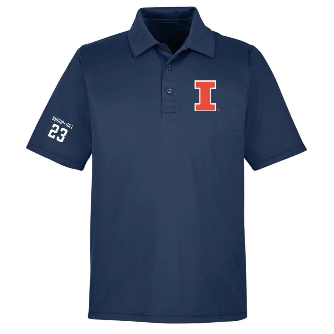 University of Illinois Basketball (W) Navy Polo - #23 Brynn Shoup-Hill