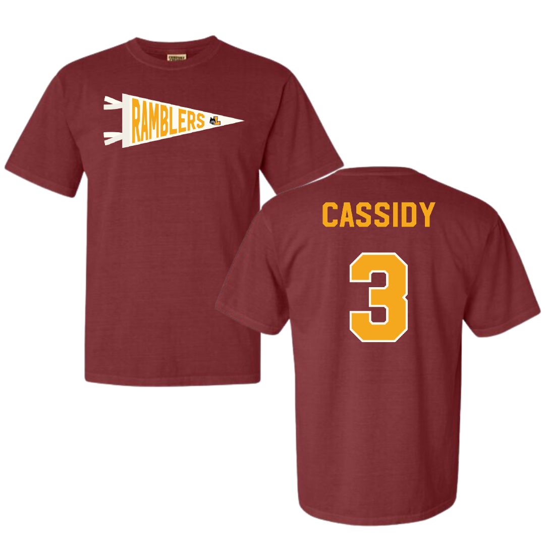 Loyola University-Chicago Soccer Maroon Pennant Comfort Colors Tee - #3 Amanda Cassidy