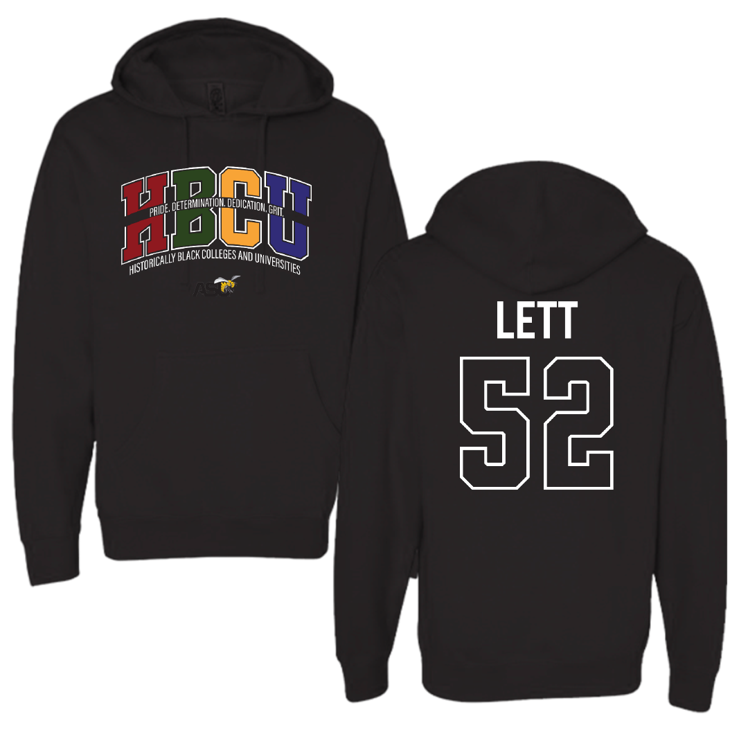 Alabama State University Football Black HBCU Hoodie - #52 Trej Lett