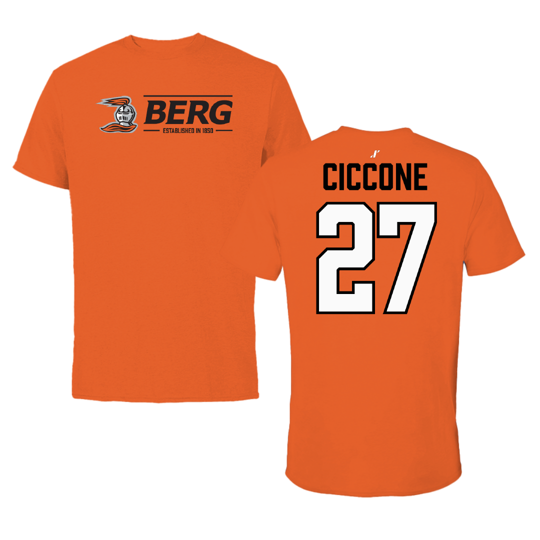 Heidelberg University Lacrosse Orange General Tee - #27 Nick Ciccone