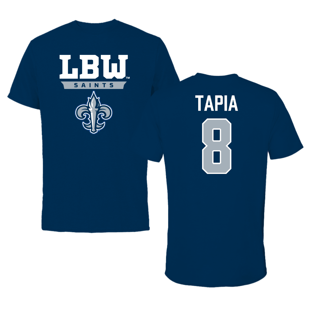 Lurleen B. Wallace Community College Baseball Navy Tee - #8 Miguel Tapia