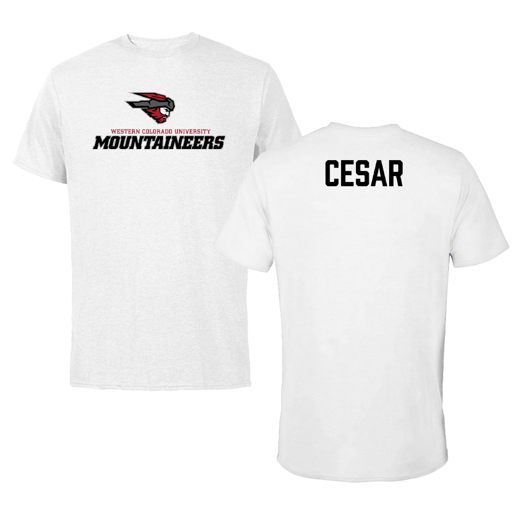 Western Colorado University TF and XC White Tee - Avery Cesar
