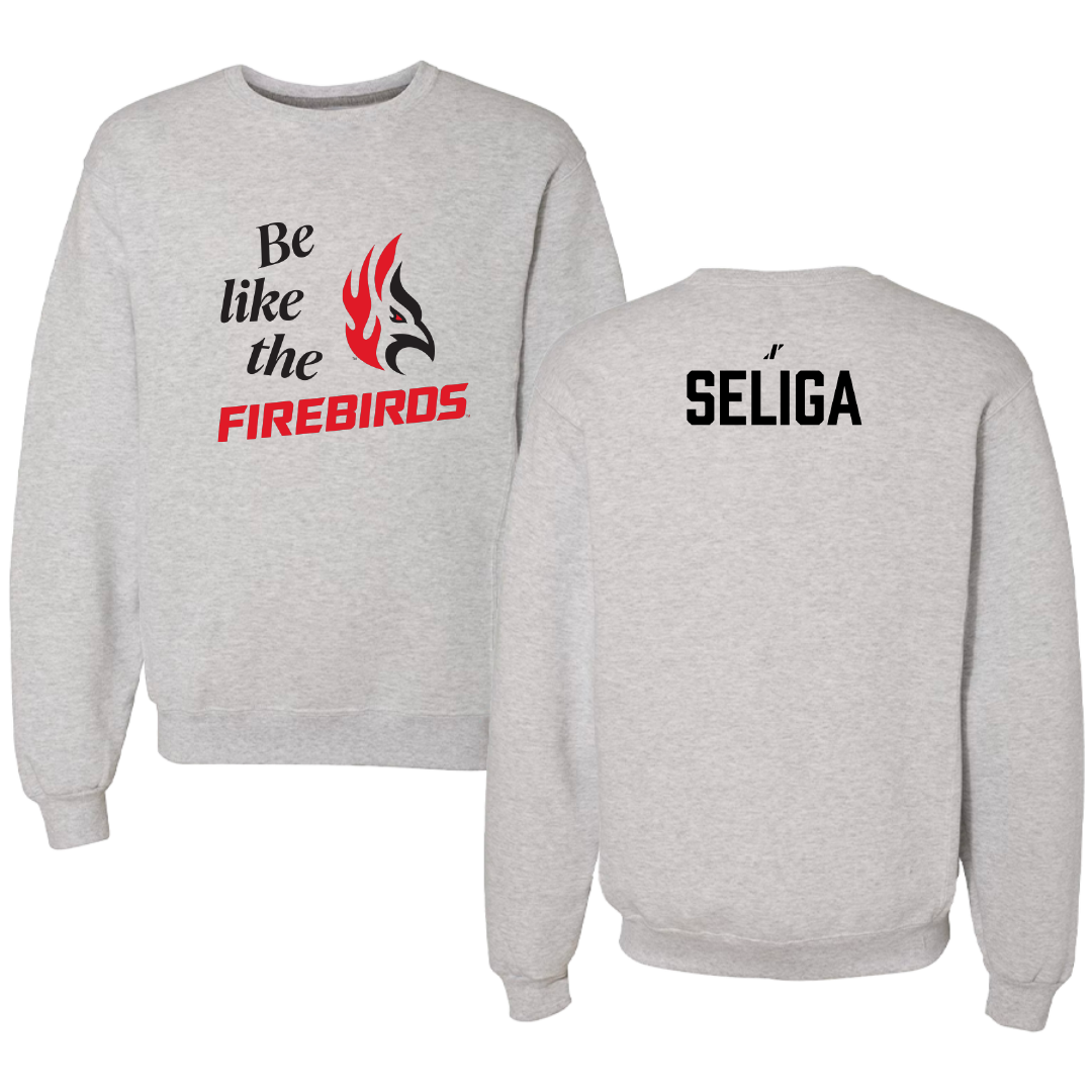 Carthage College TF and XC Light Gray Be Like Us Crewneck - Sydney Seliga