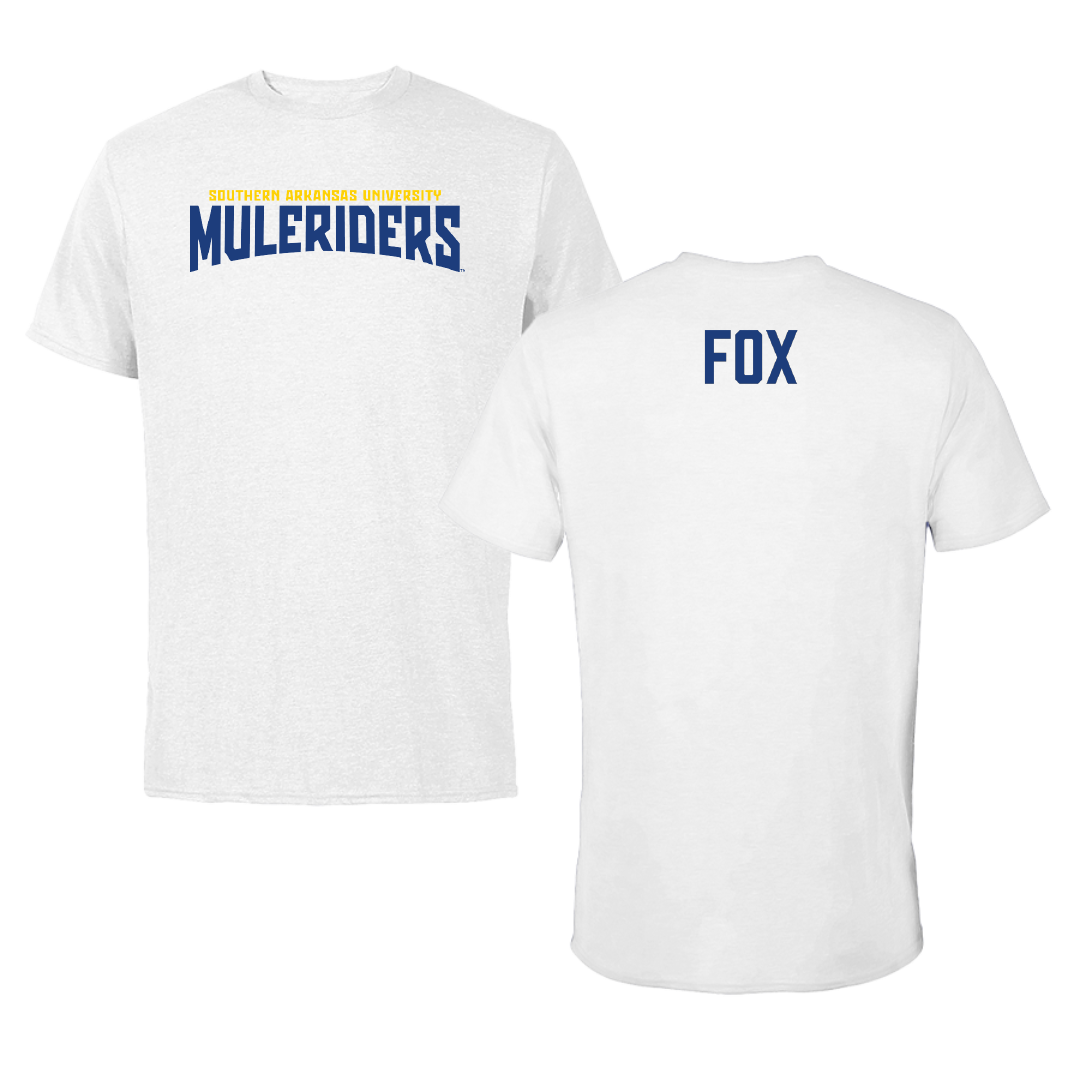 Southern Arkansas University TF and XC White Classic Performance Tee - Madison Fox