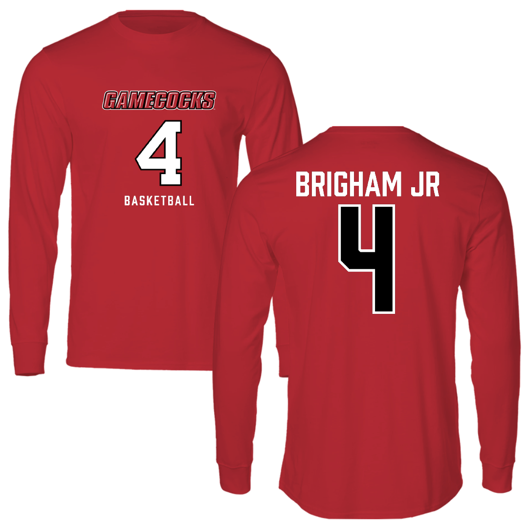 Jacksonville State University Basketball Red Long Sleeve - #4 Marcellus Brigham Jr