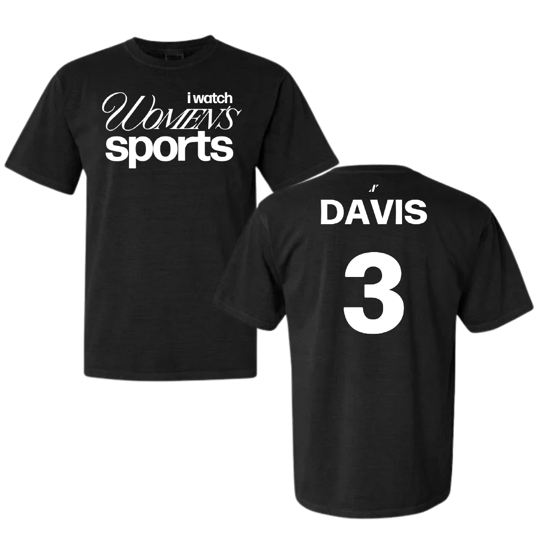 Bowling Green State University Softball Black WHM Comfort Colors Tee - #3 Delaney Davis