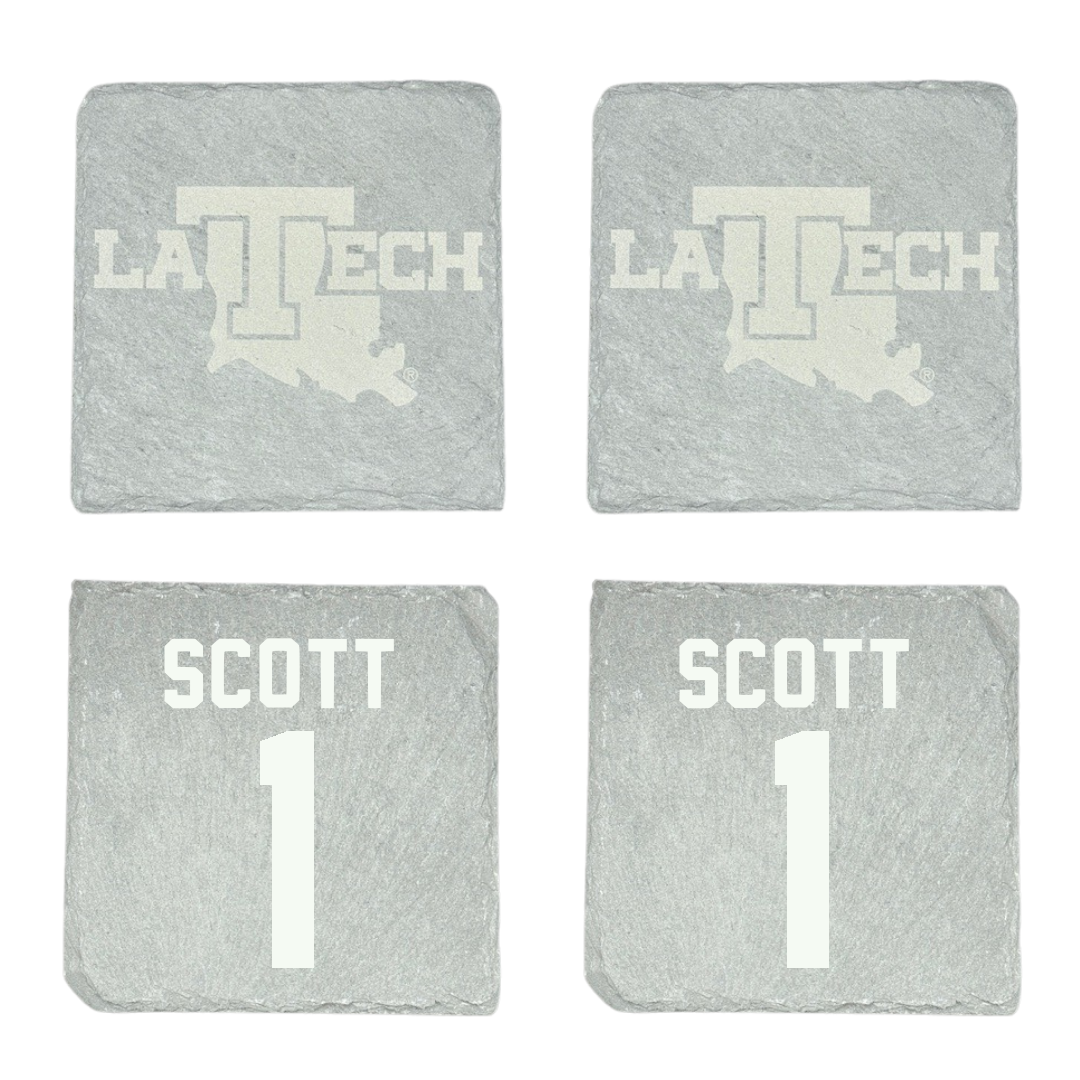 Louisiana Tech University Baseball Stone Coaster (4 Pack)  - #1 Wesley Scott