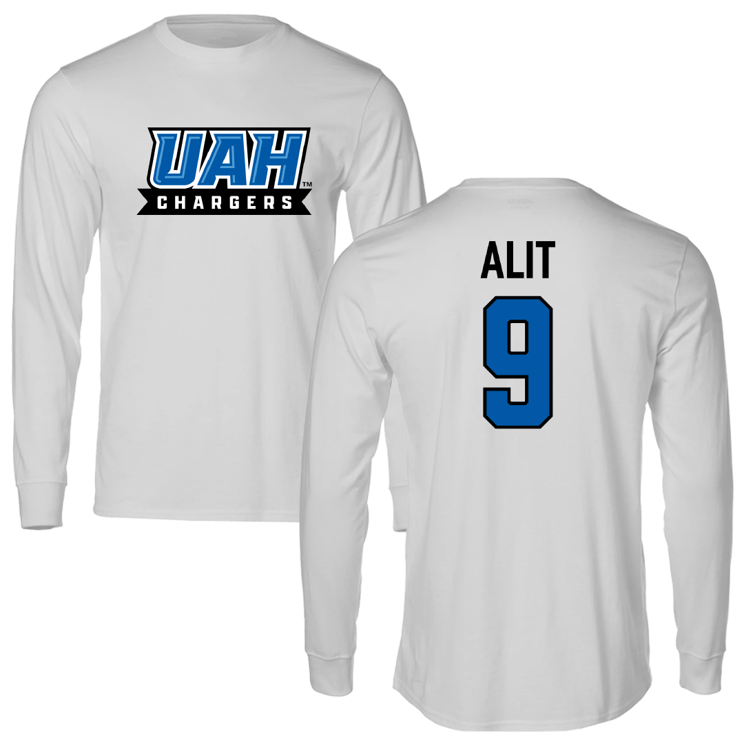 Huntsville Lacrosse (M) Light Gray Performance Long Sleeve - #9 John Alit
