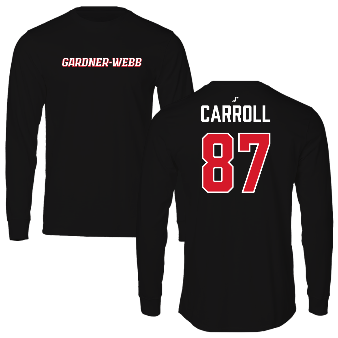 Gardner-Webb University Football Black Long Sleeve - #87 Collin Carroll