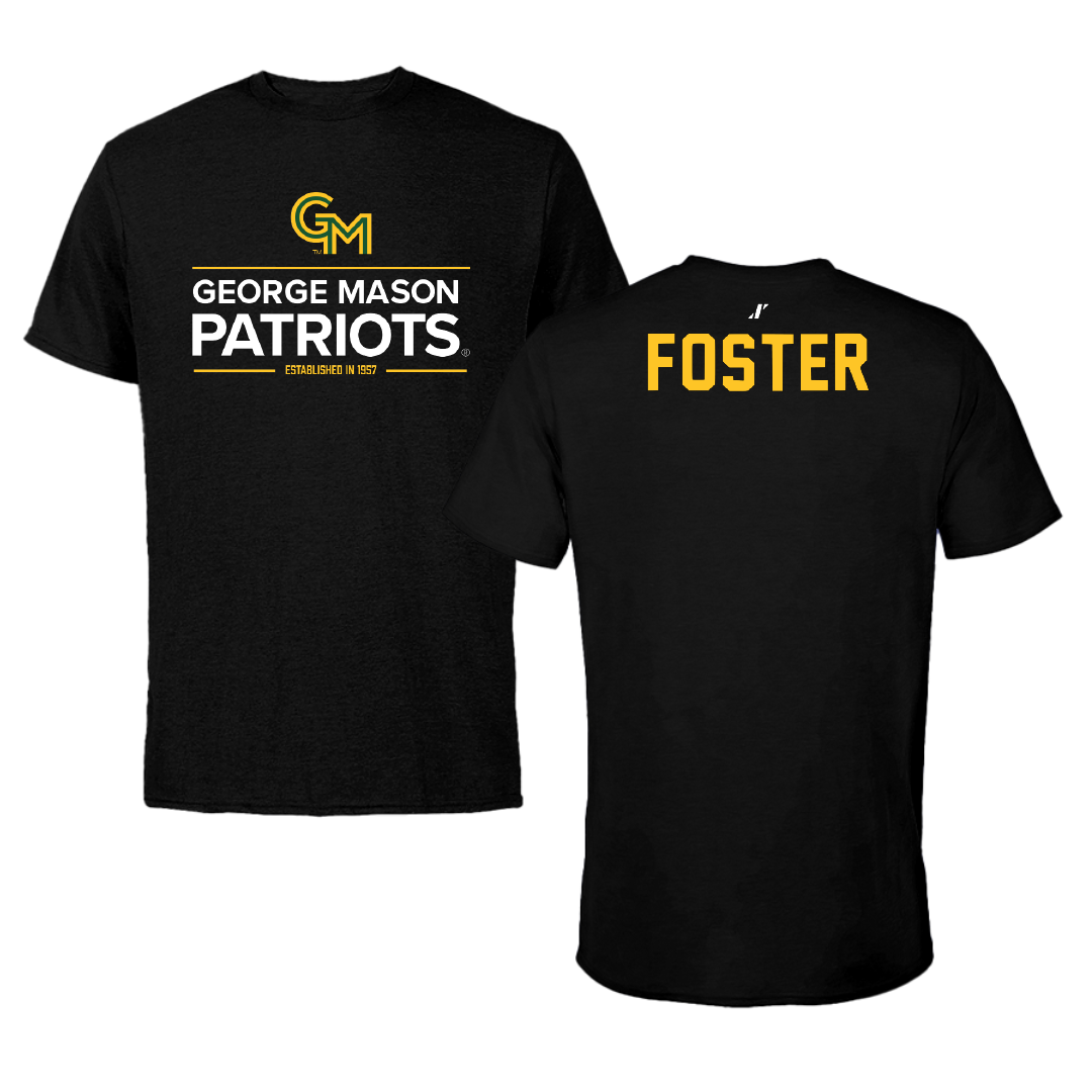 George Mason University Wrestling Black General Performance Tee - Nicholas Foster