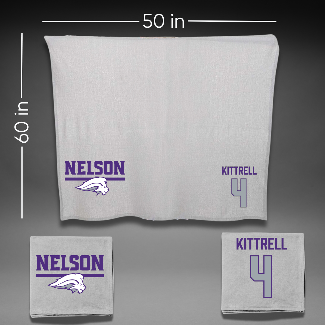 Nelson University Softball Gray Blanket - #4 Parker Kittrell