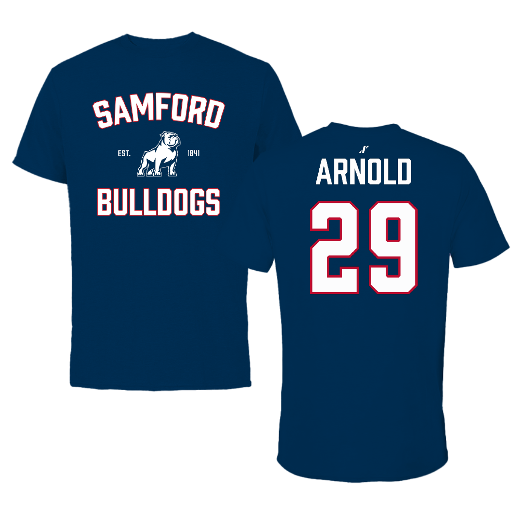 Samford University Baseball Navy General Performance Tee - #29 Andrew Arnold