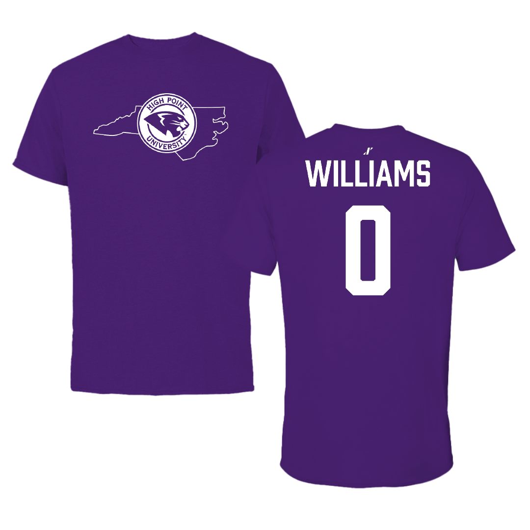High Point University Soccer Purple State Tee - #0 Kylee Williams