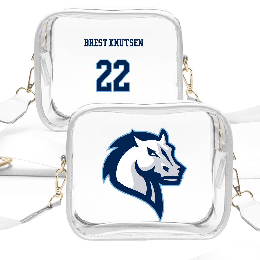 Mercy University Soccer (M) White Clear Stadium Bag - #22 Peder Brest Knutsen