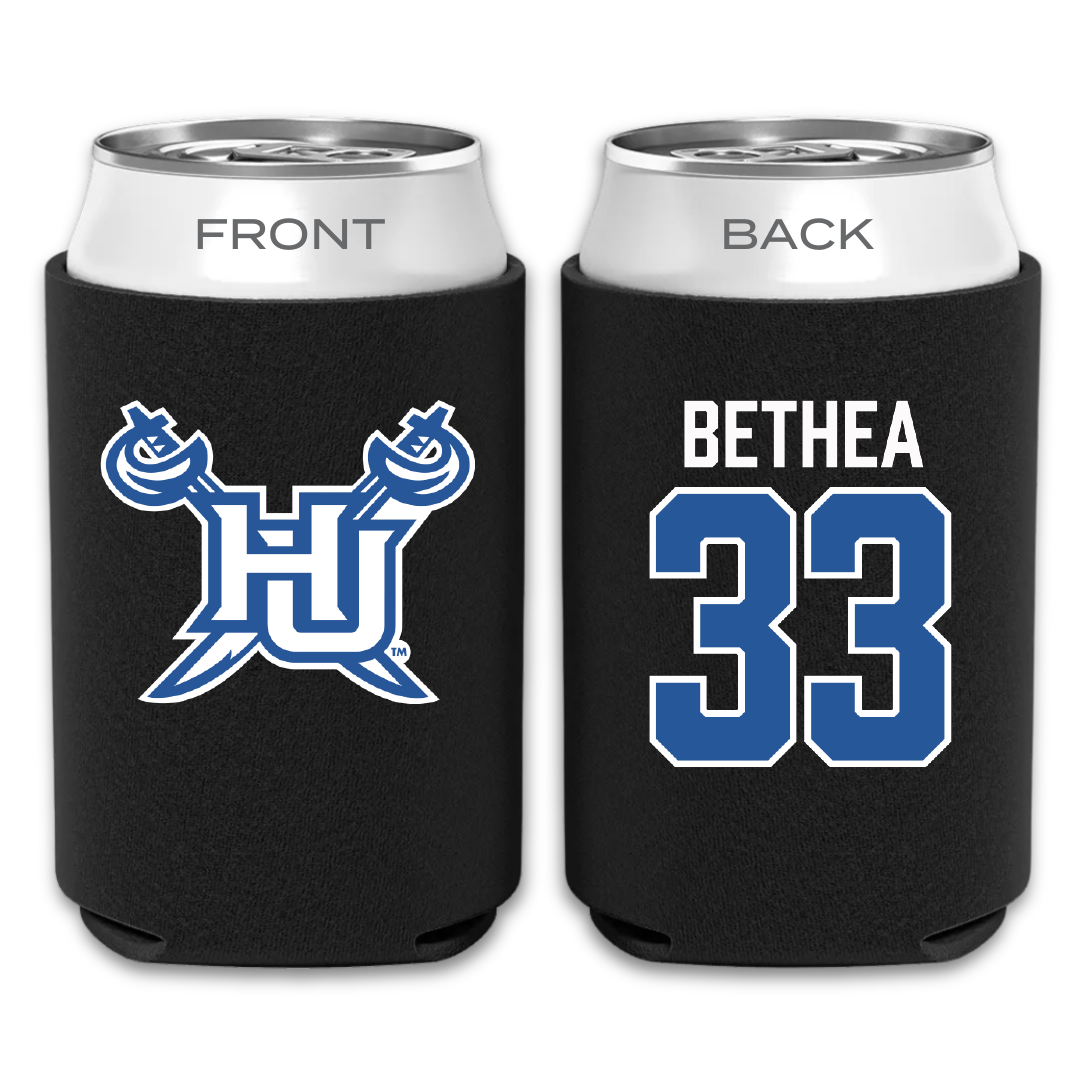 Hampton University Lacrosse Black Can Cooler - #33 Dillon Bethea