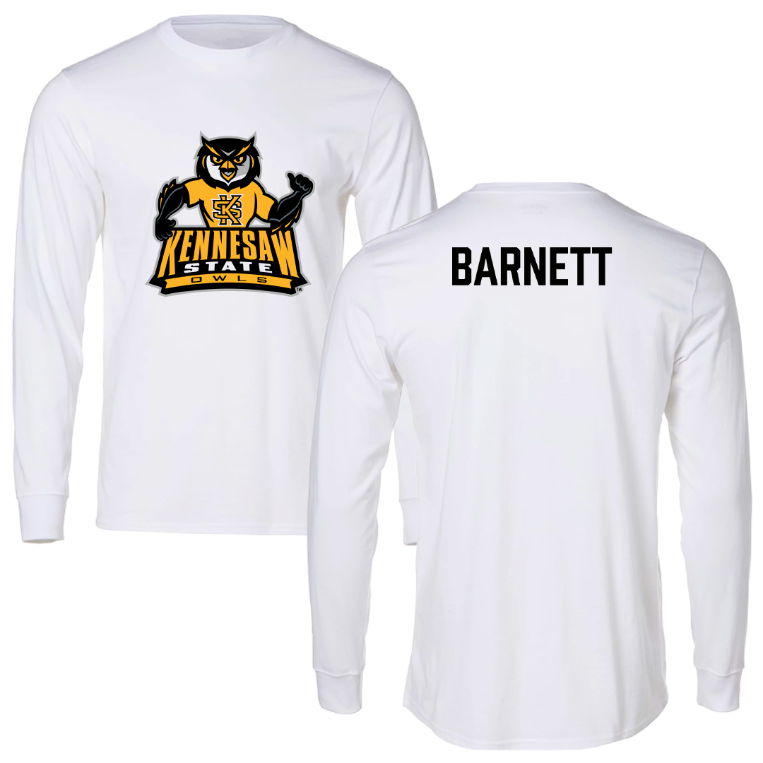 Kennesaw State University TF and XC White Performance Long Sleeve - Devin Barnett